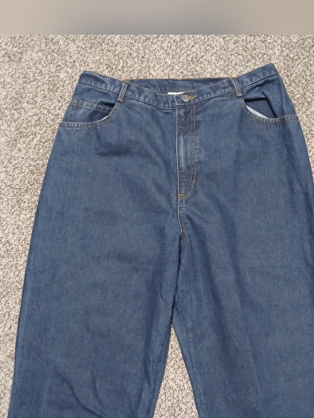 Chico's 100% Cotton Embroidered Wide Leg Denim Jeans - Multicolor Floral Detail - Picture 4 of 16